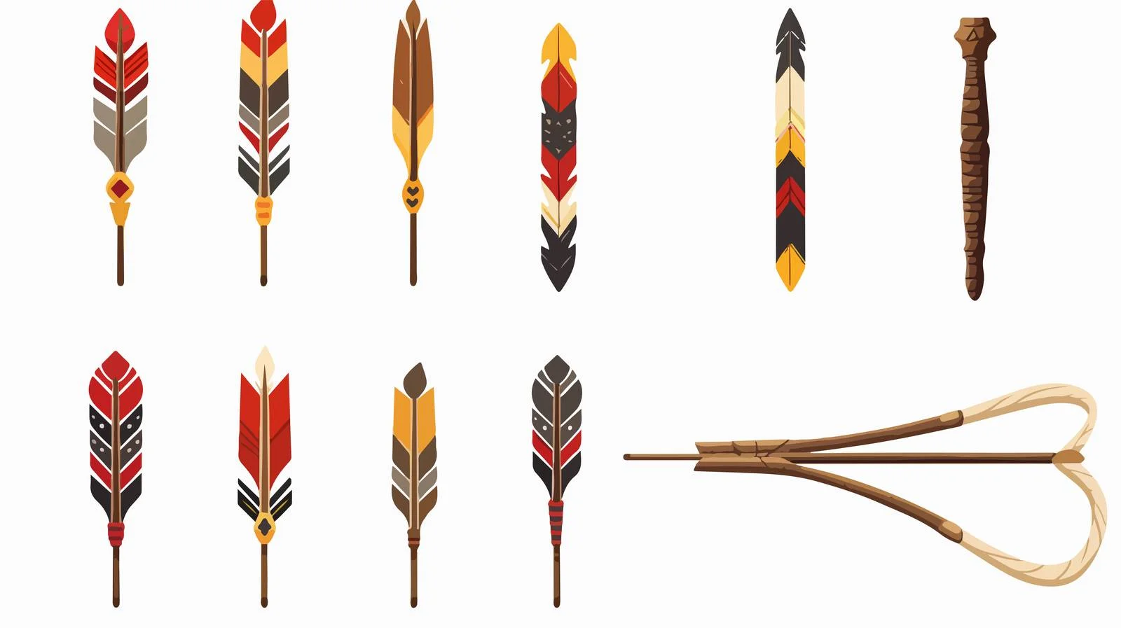 Vintage Cartoon Archery Tools — free download from Dotvec