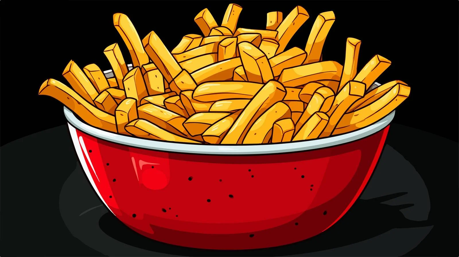 Vintage Cartoon Fries Illustration — free download from Dotvec