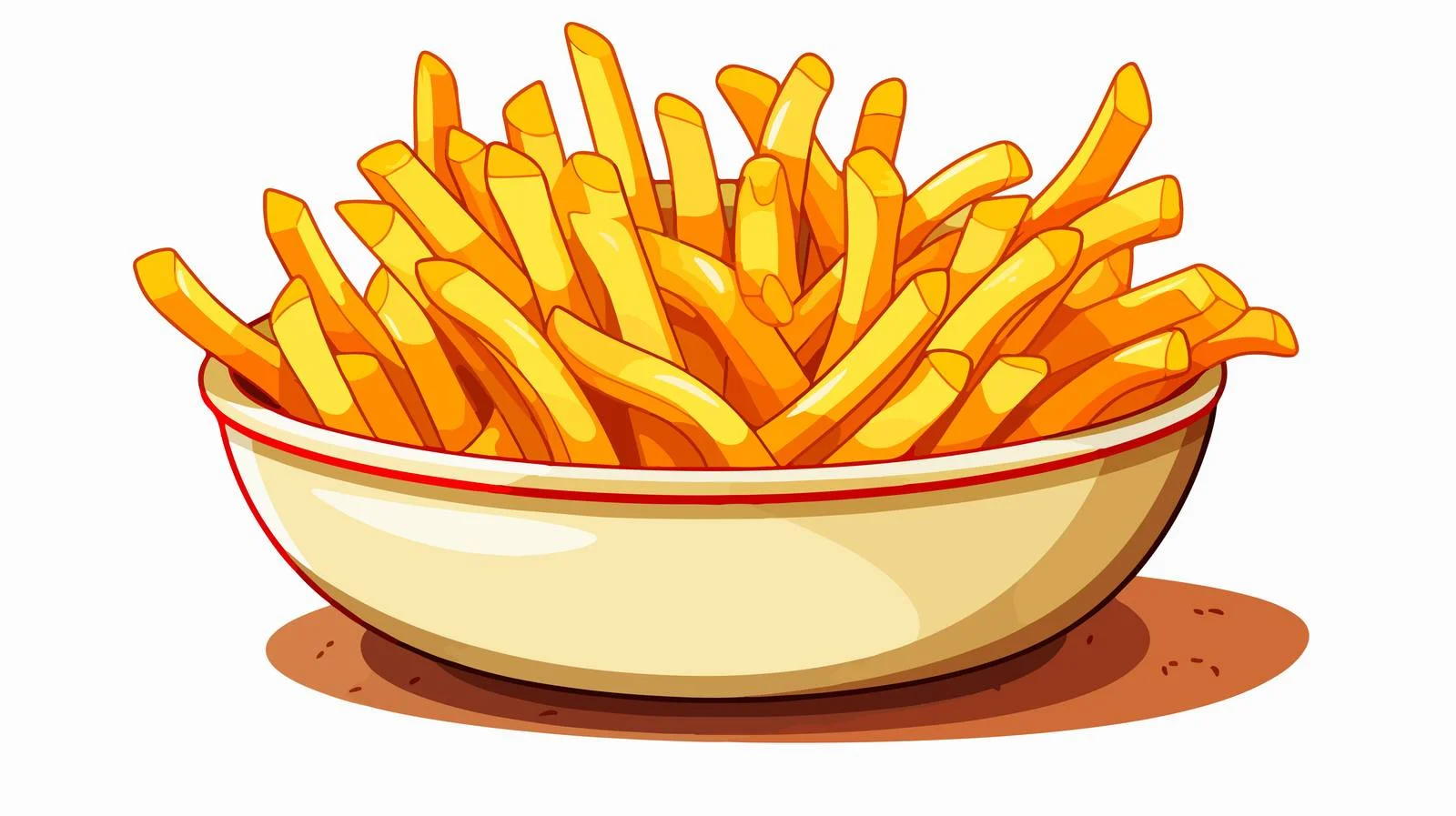 Retro Cartoon Fries Vector Illustration — free download from Dotvec