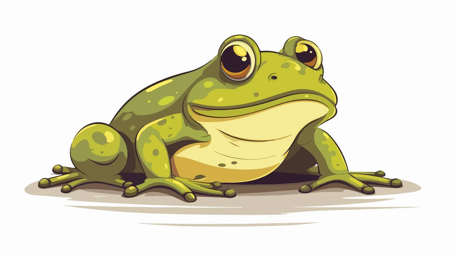 Retro Cartoon Burping Frog Vector Illustration — free download from Dotvec
