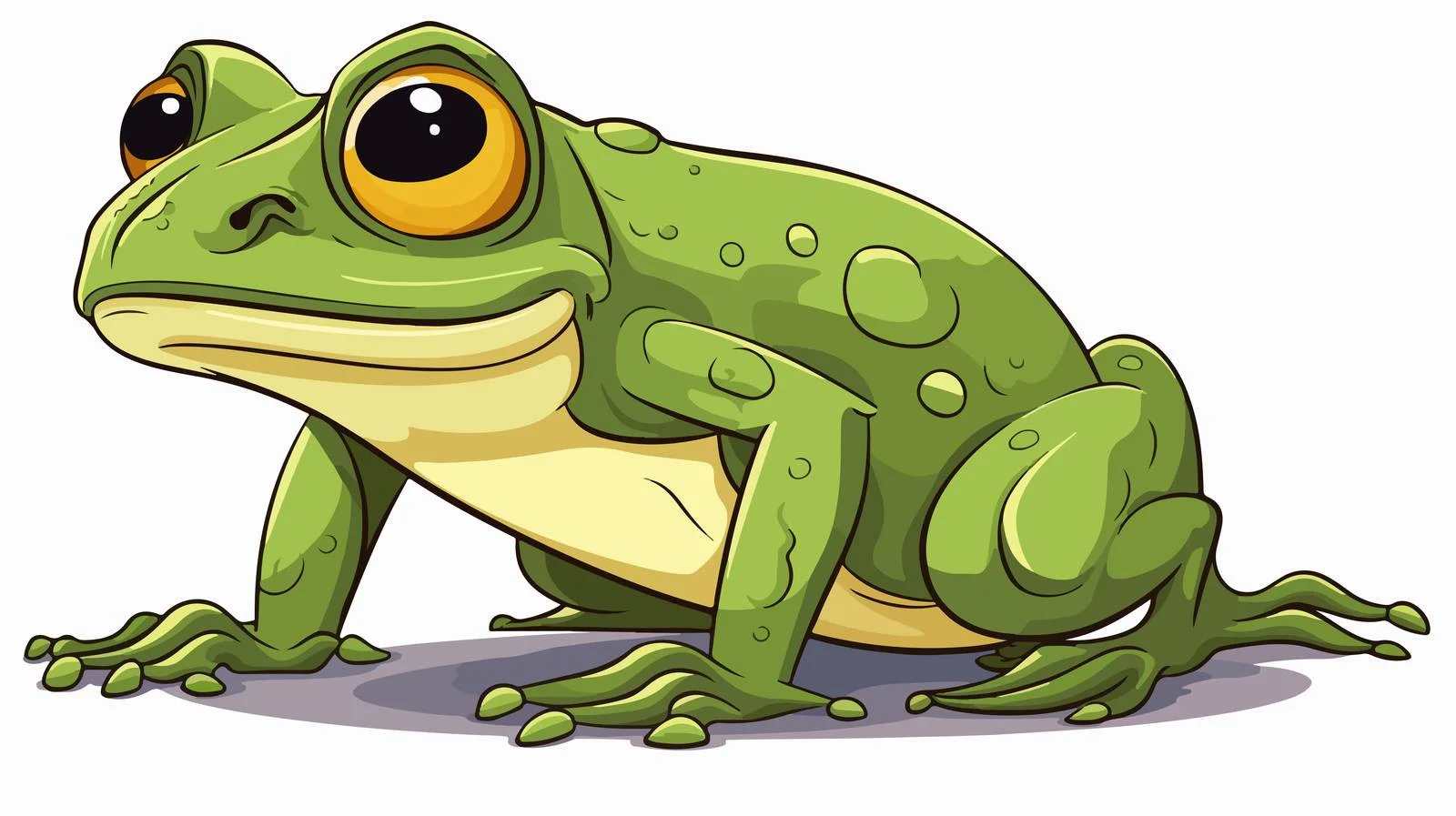 Retro Cartoon Burping Frog Vector Illustration — free download from Dotvec