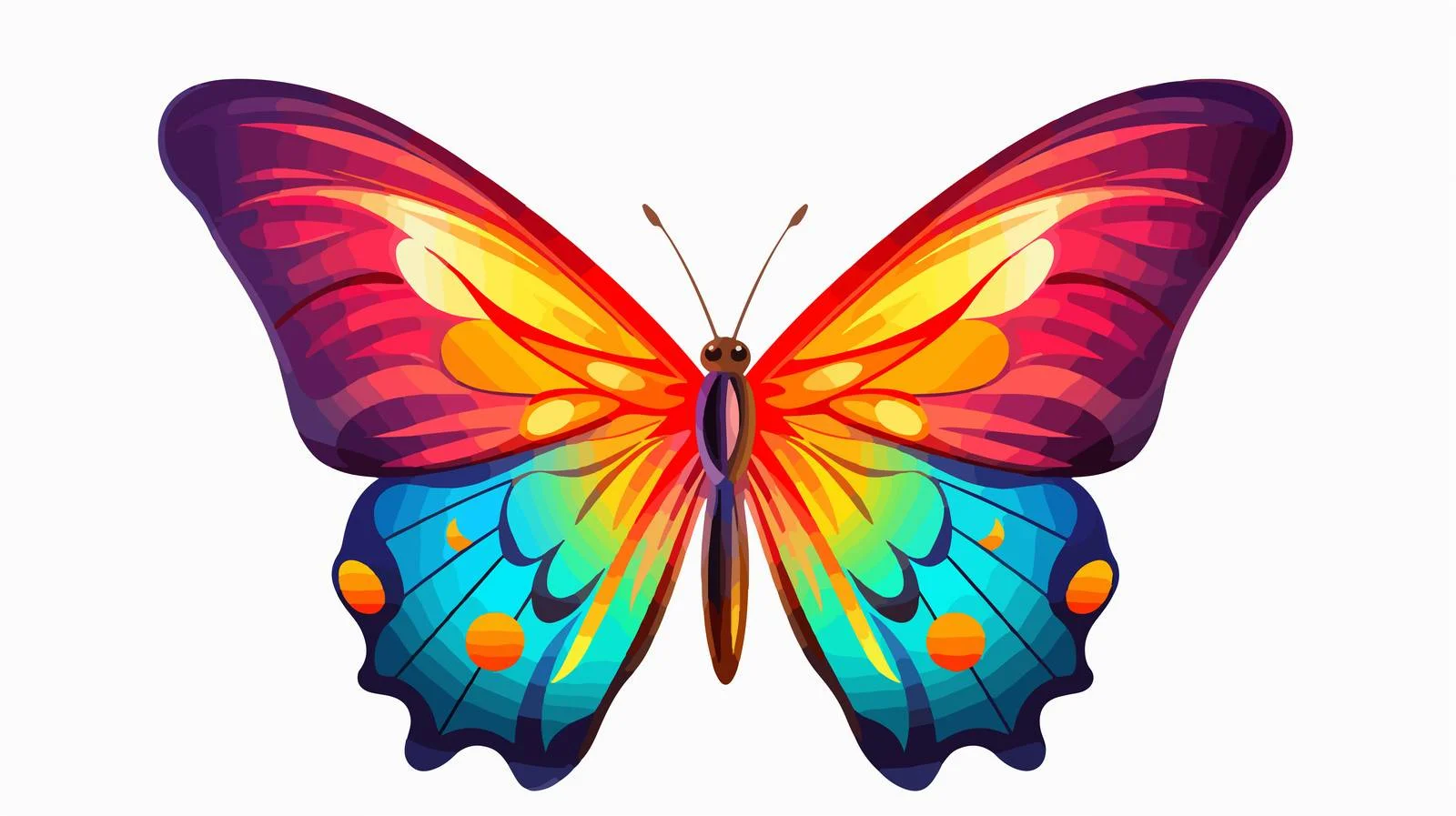 Vintage Cartoon Butterfly Vector Illustration — free download from Dotvec