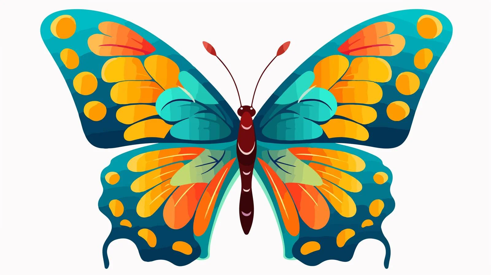 Vintage Butterfly Cartoon Vector Illustration — free download from Dotvec