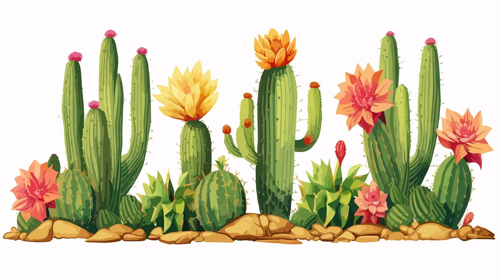 Vintage Cactus Illustration — free download from Dotvec