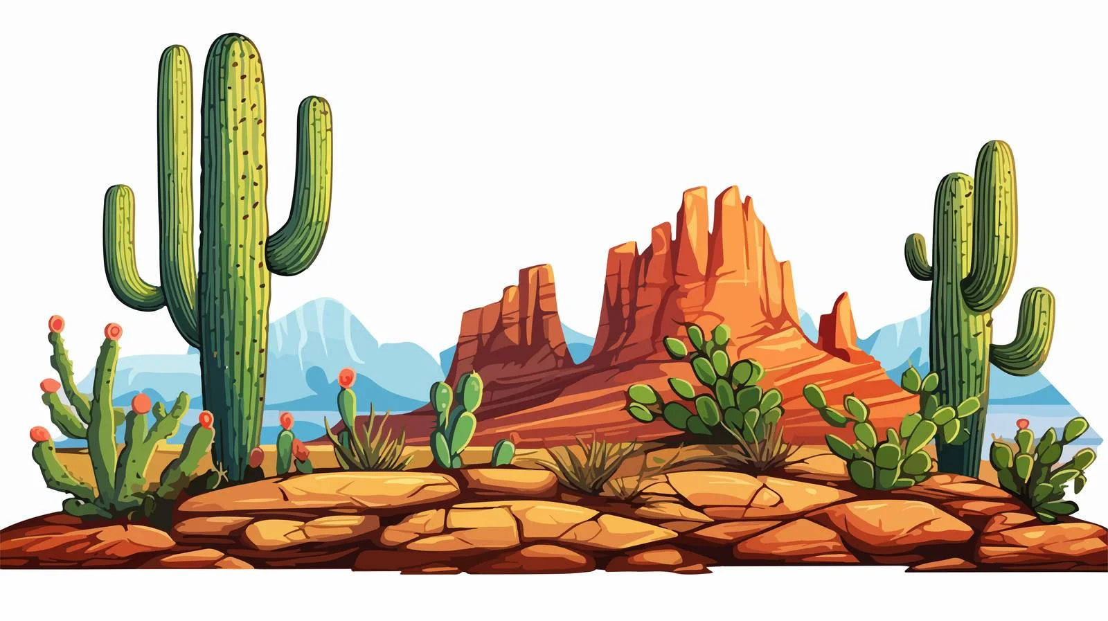 Vintage Cactus Stock Illustration — free download from Dotvec
