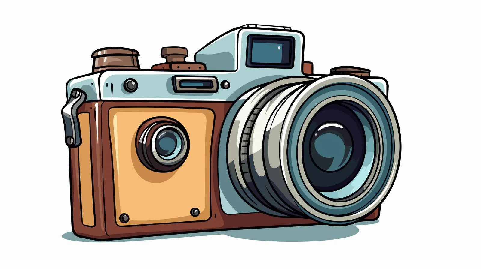 Vintage Cartoon Camera Illustration — free download from Dotvec
