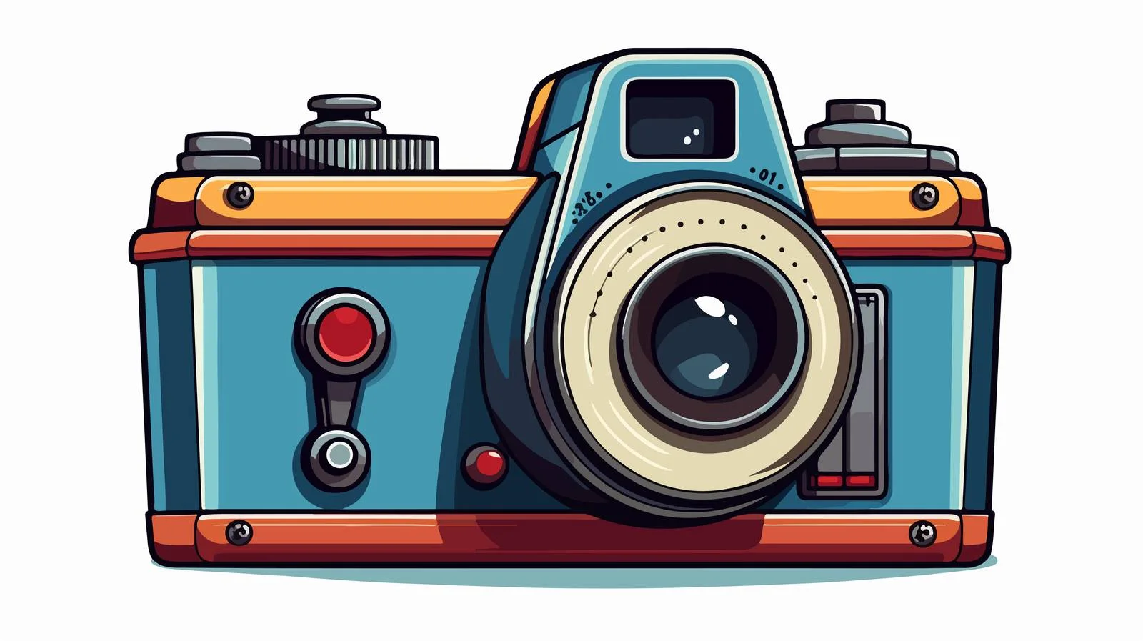 Retro Cartoon Camera Illustration — free download from Dotvec