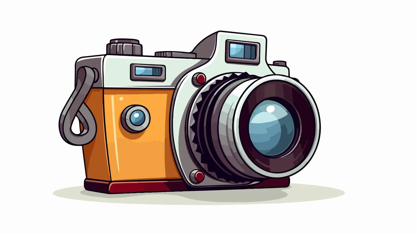 Vintage Cartoon Camera Illustration — free download from Dotvec