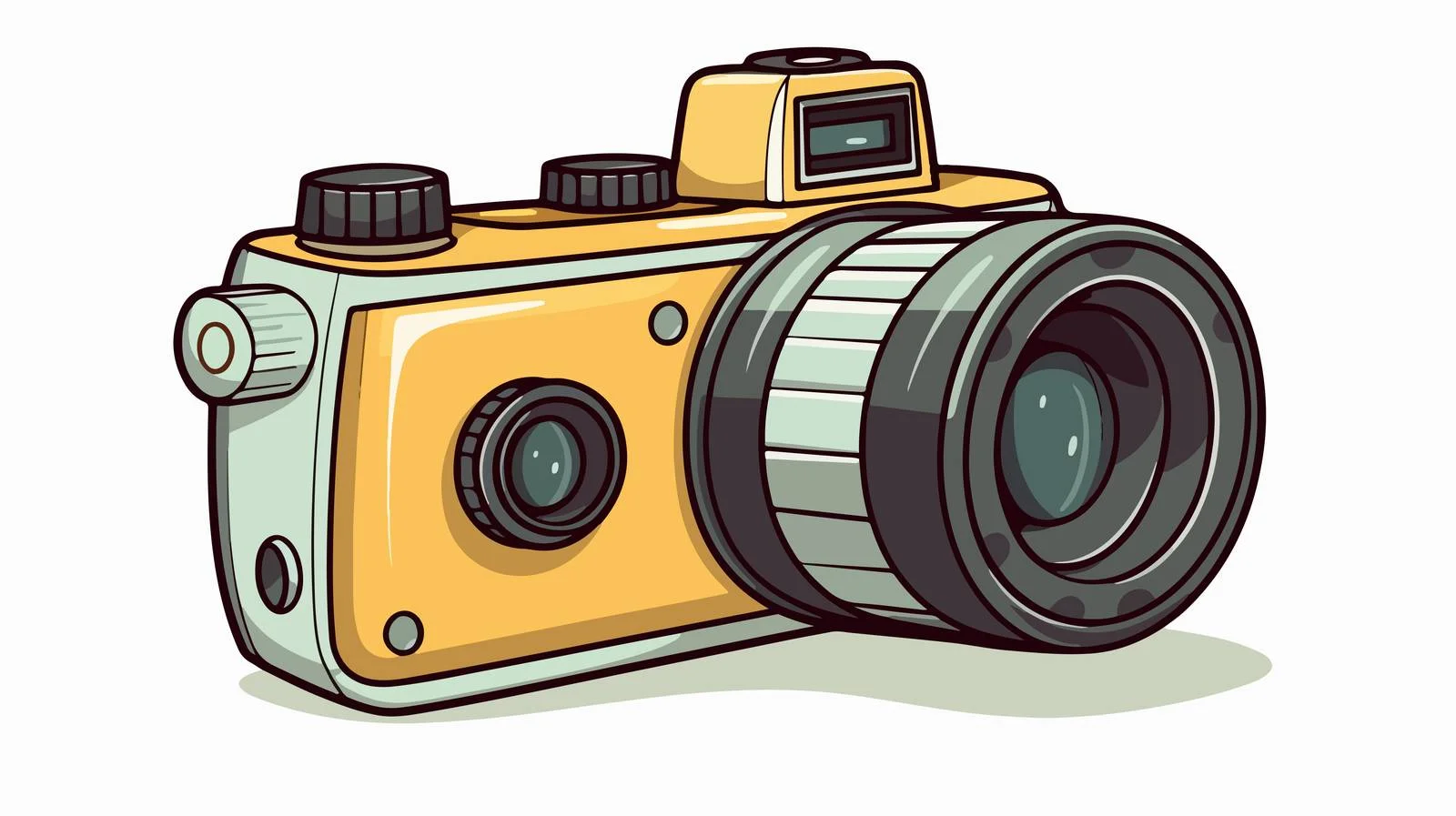 Retro Cartoon Camera Illustration — free download from Dotvec