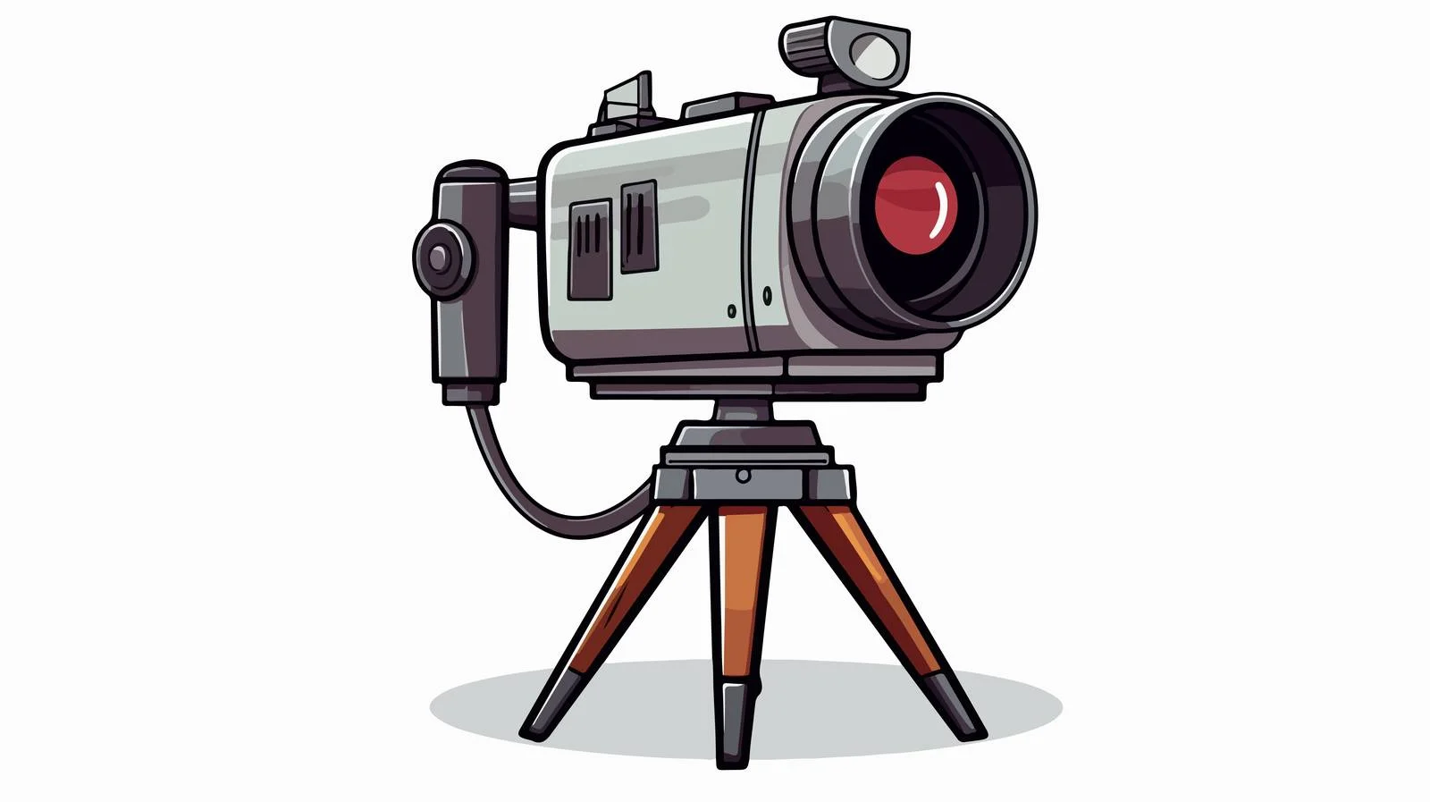 Vintage Camera on Tripod Vector Illustration — free download from Dotvec
