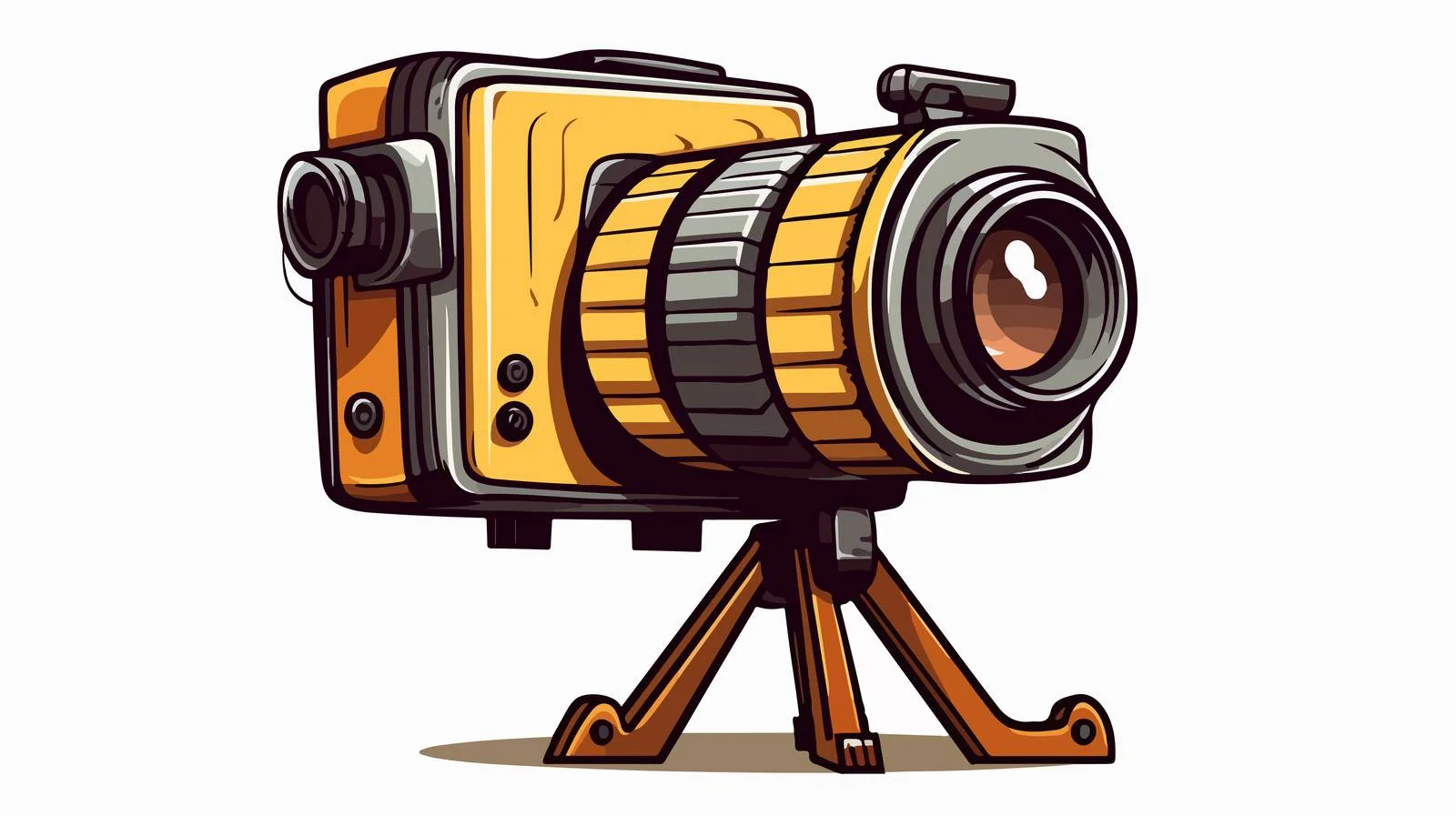 Vintage Camera on Tripod Vector Illustration — free download from Dotvec