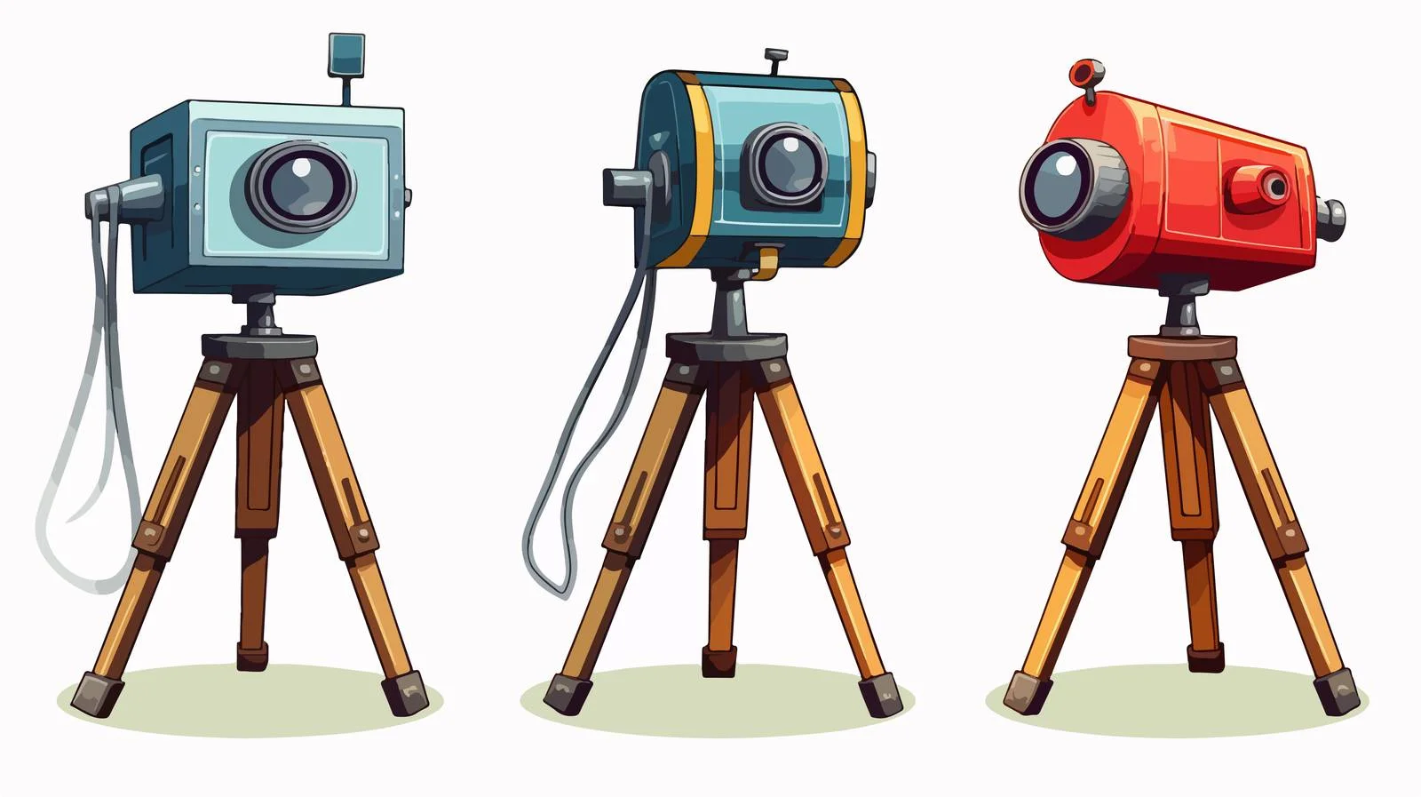 Vintage Camera on Tripod Illustration — free download from Dotvec