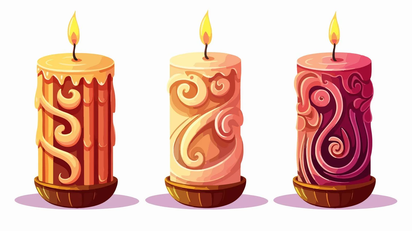 Vintage Cartoon Candle Illustration — free download from Dotvec
