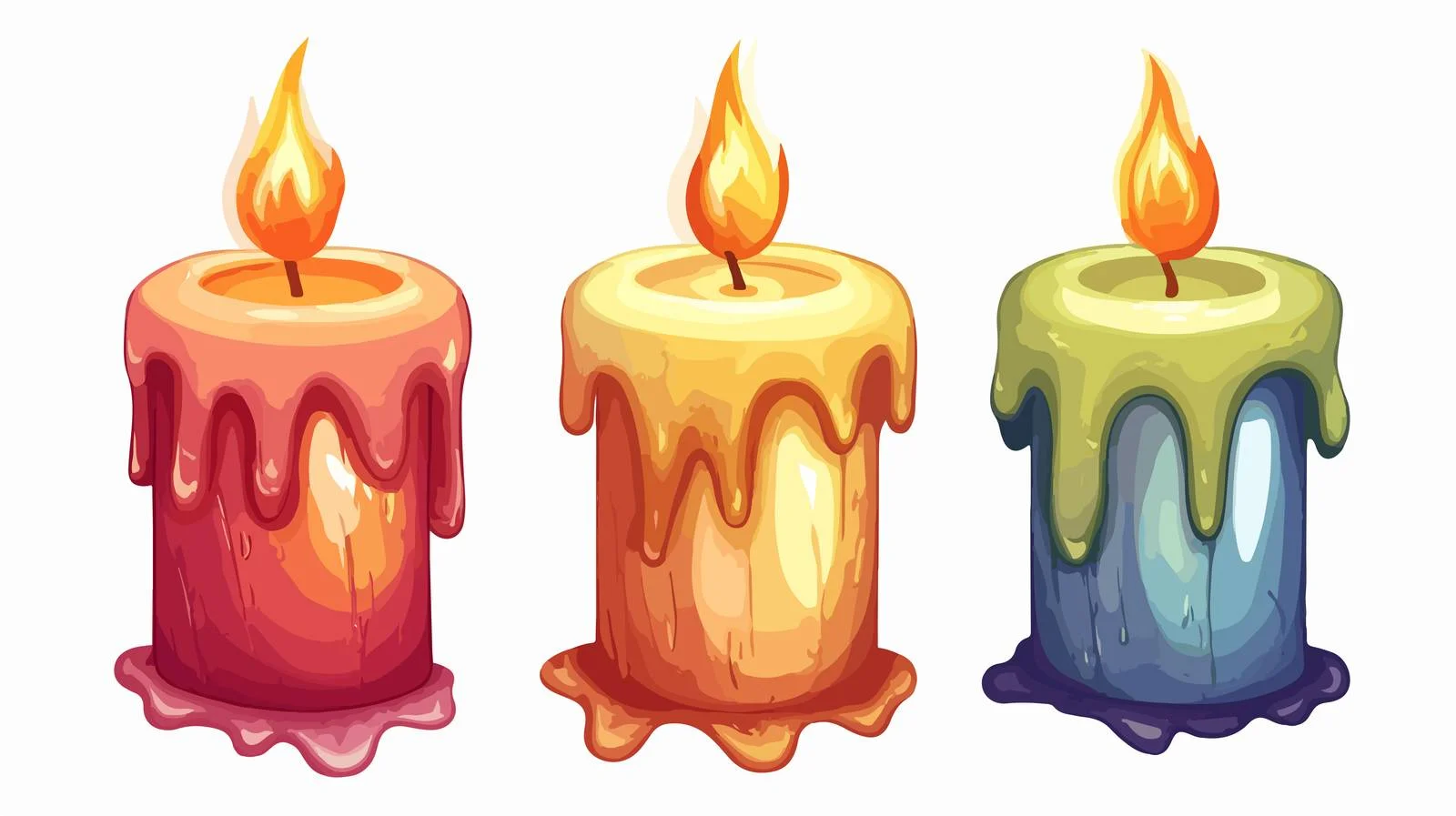 Vintage Candle Burning Vector Illustration — free download from Dotvec