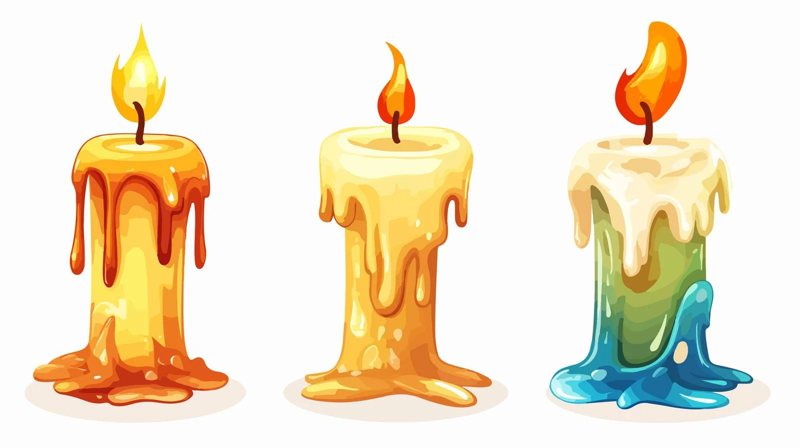 Vintage Candle Cartoon Vector Illustration — free download from Dotvec