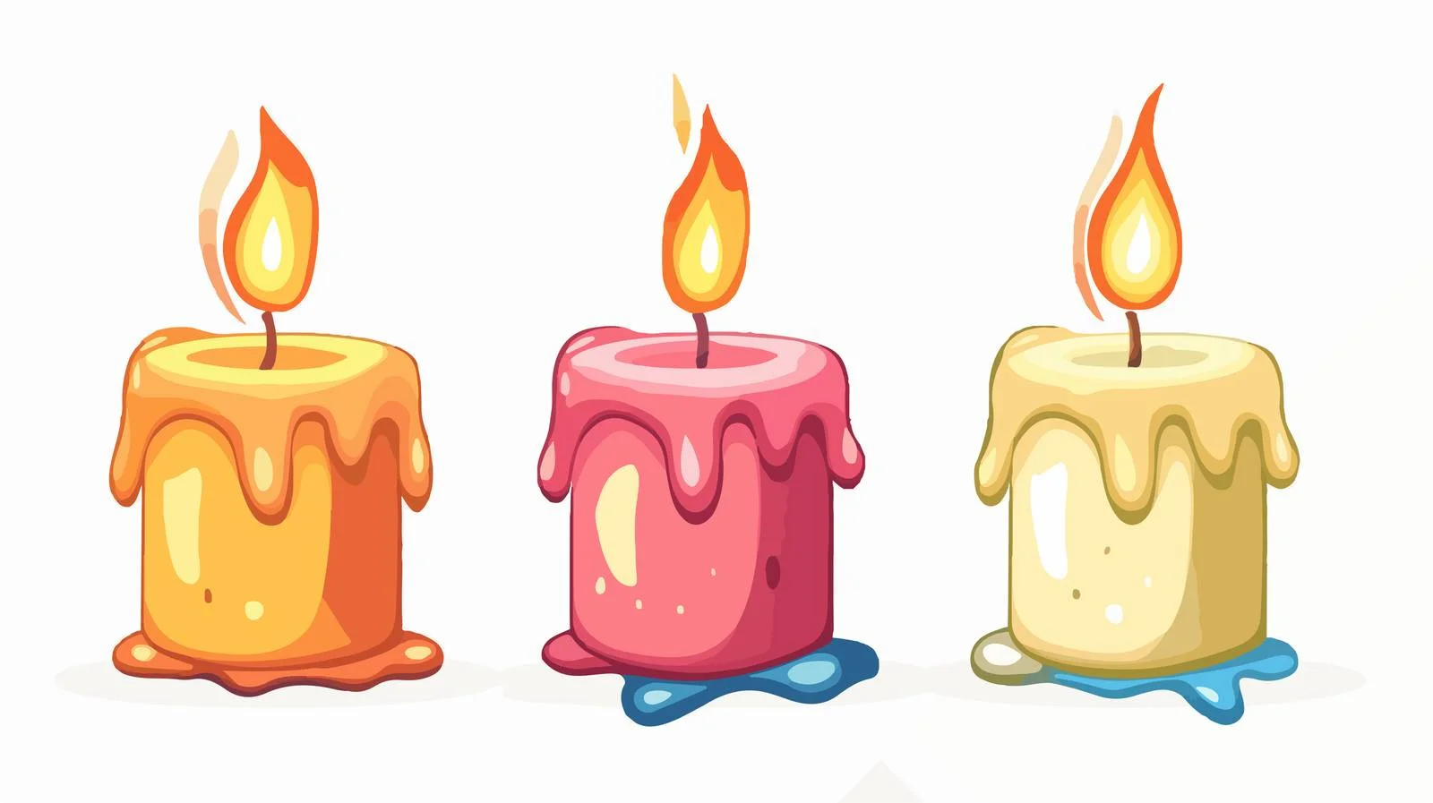 Vintage Cartoon Candle Stock Vector — free download from Dotvec