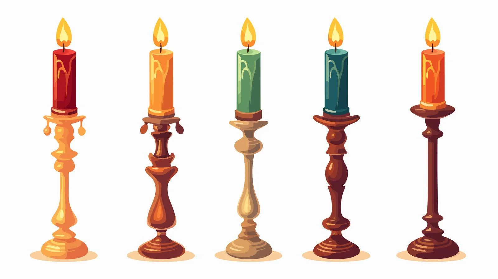 Retro Cartoon Candlestick Vector Illustration — free download from Dotvec