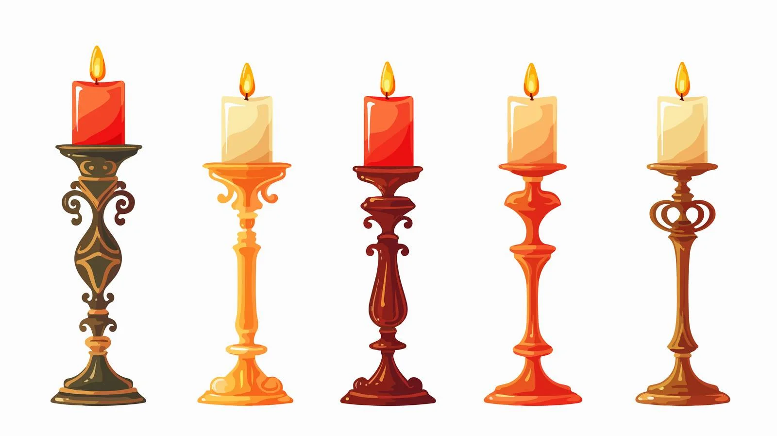 Vintage Candlestick Vector Illustration — free download from Dotvec