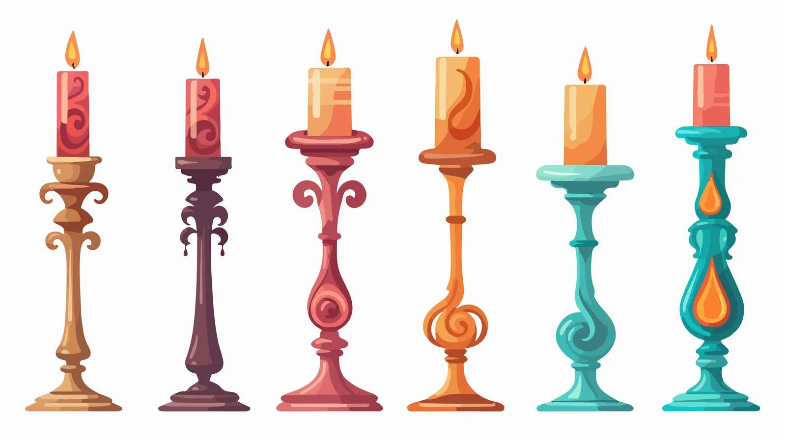 Vintage Candlestick Stock Vector Illustration — free download from Dotvec