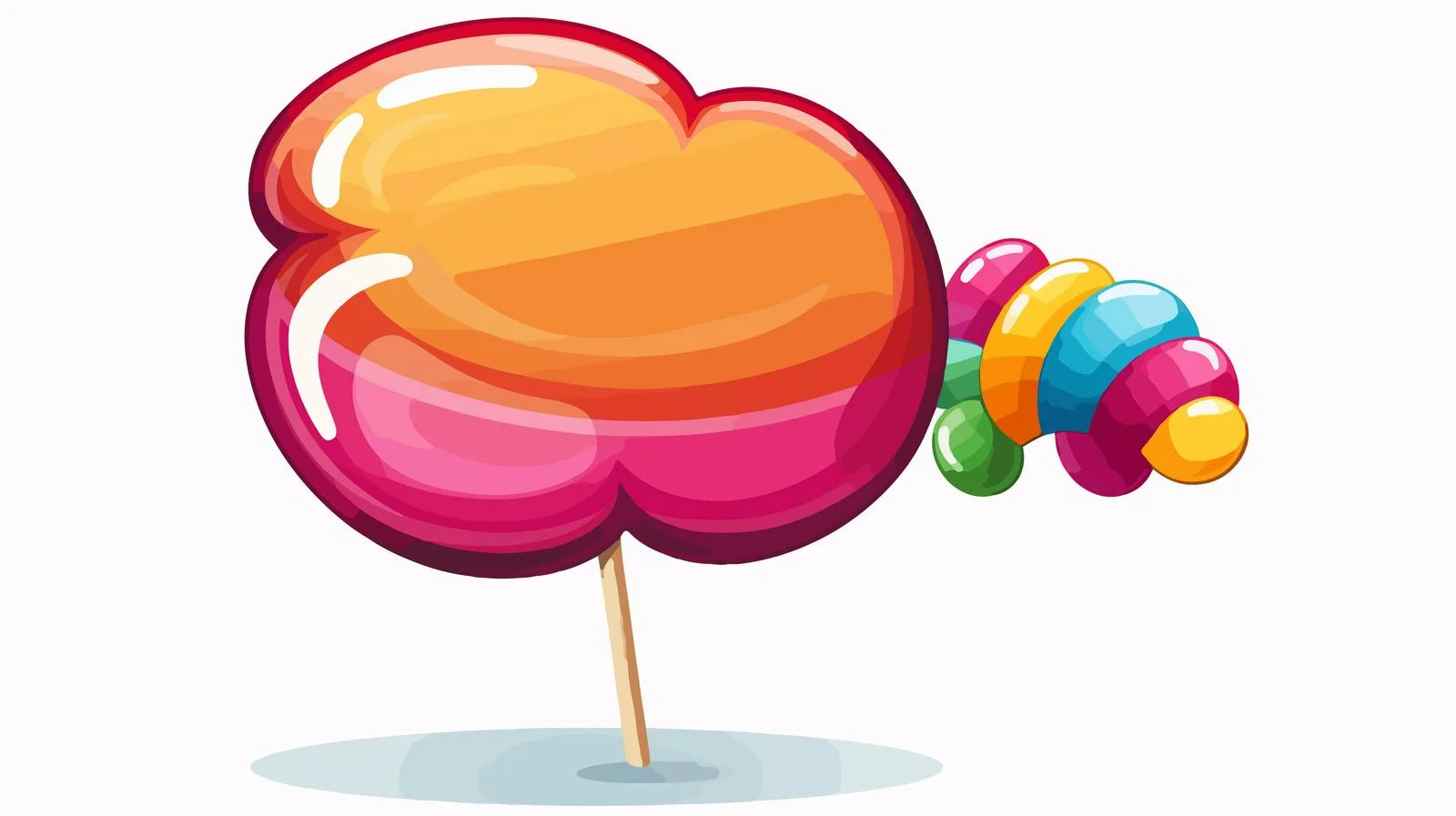Vintage Candy Speech Bubble Illustration — free download from Dotvec