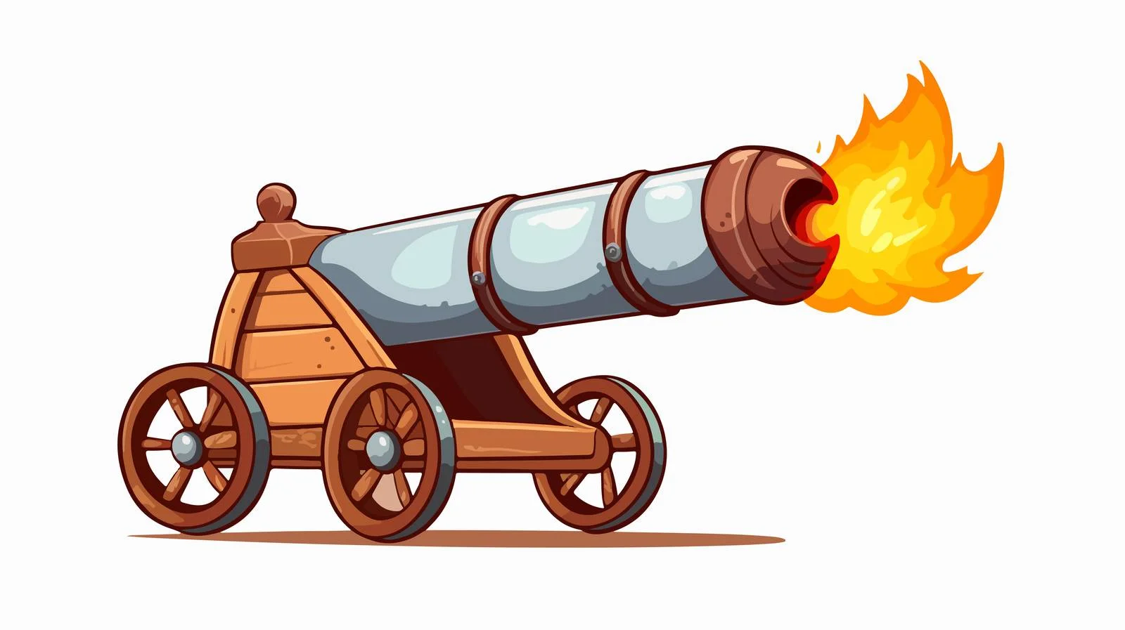 Vintage Cartoon Cannon Firing Illustration — free download from Dotvec
