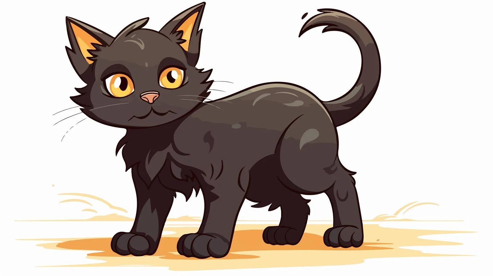 Retro Cartoon Cat Illustration — free download from Dotvec