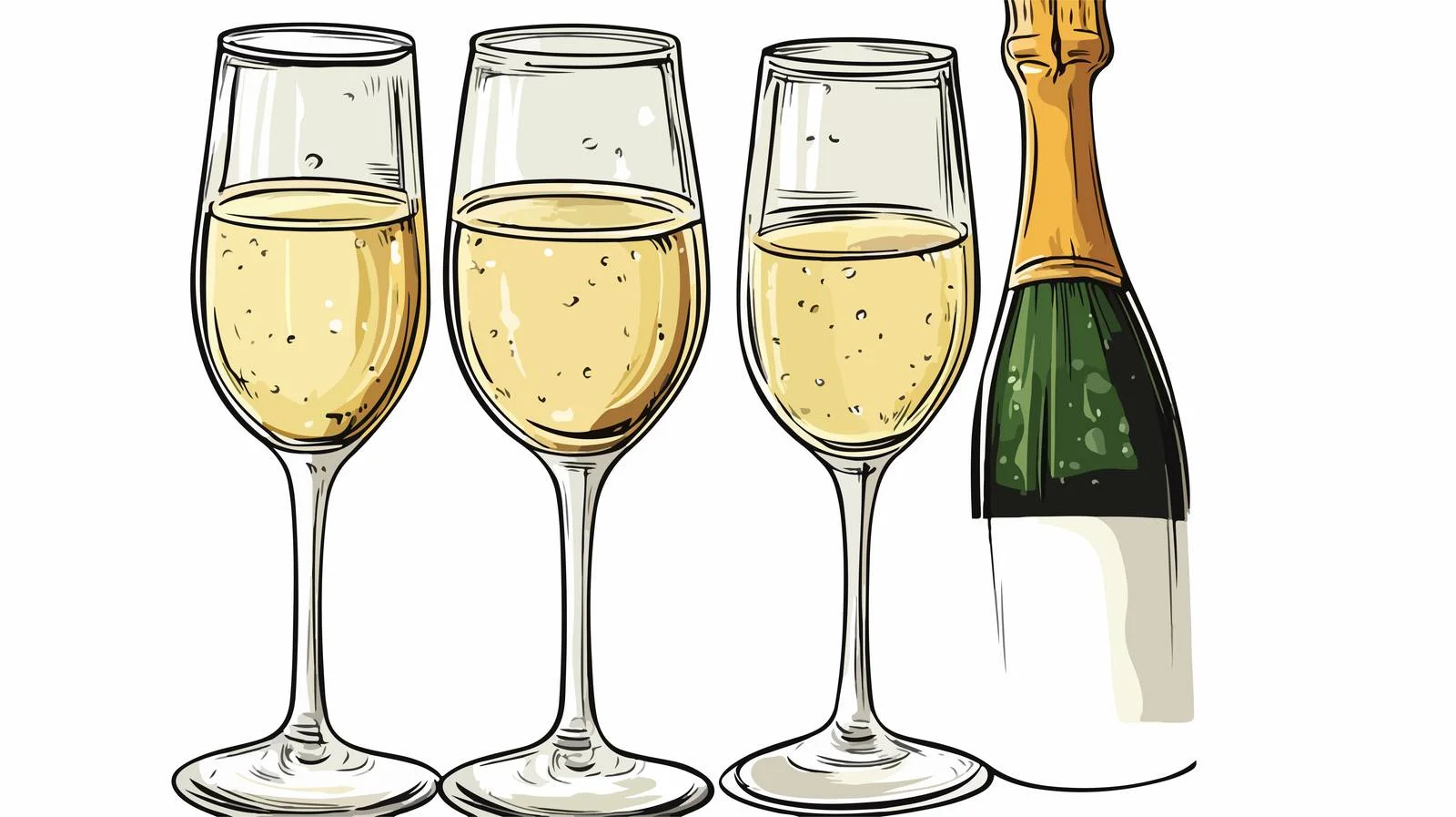 Vintage Champagne Celebration Vector Illustration — free download from Dotvec