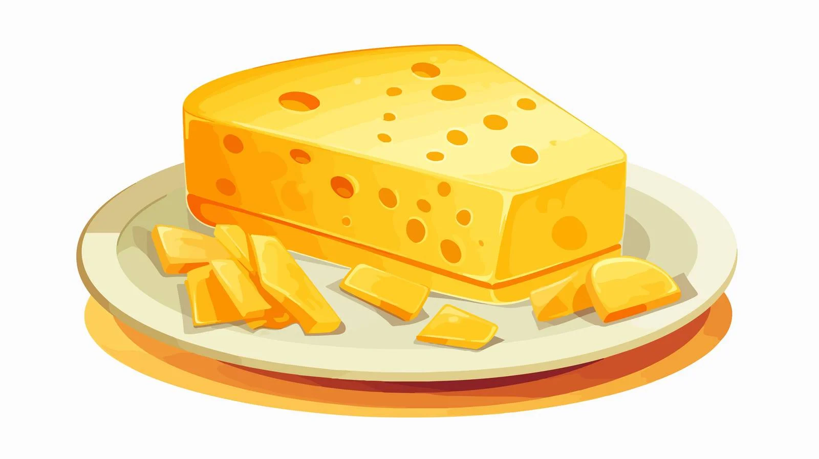 Vintage Cheese Plate Illustration — free download from Dotvec