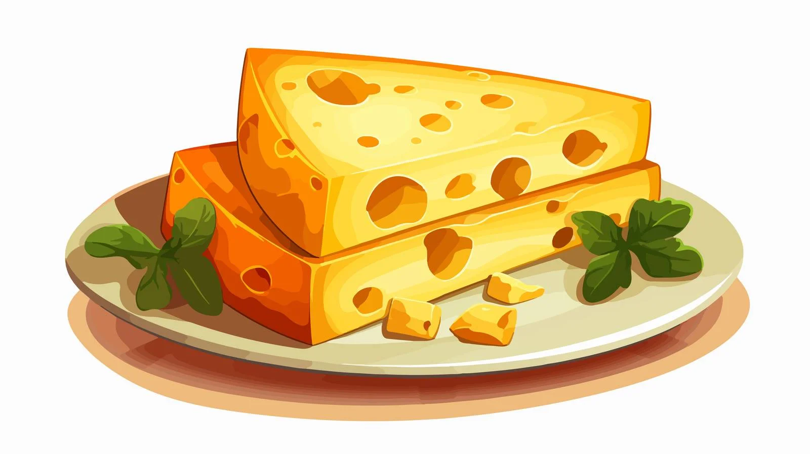 Vintage Cheese Plate Illustration — free download from Dotvec