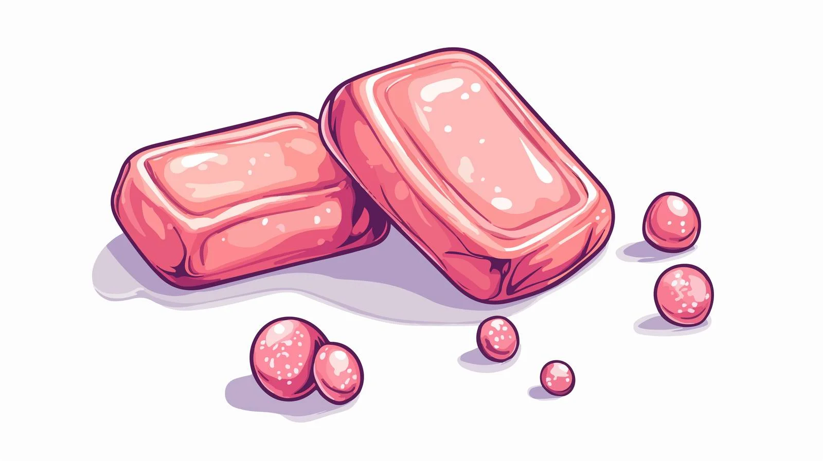 Vintage Cartoon Chewing Gum Vector Illustration — free download from Dotvec