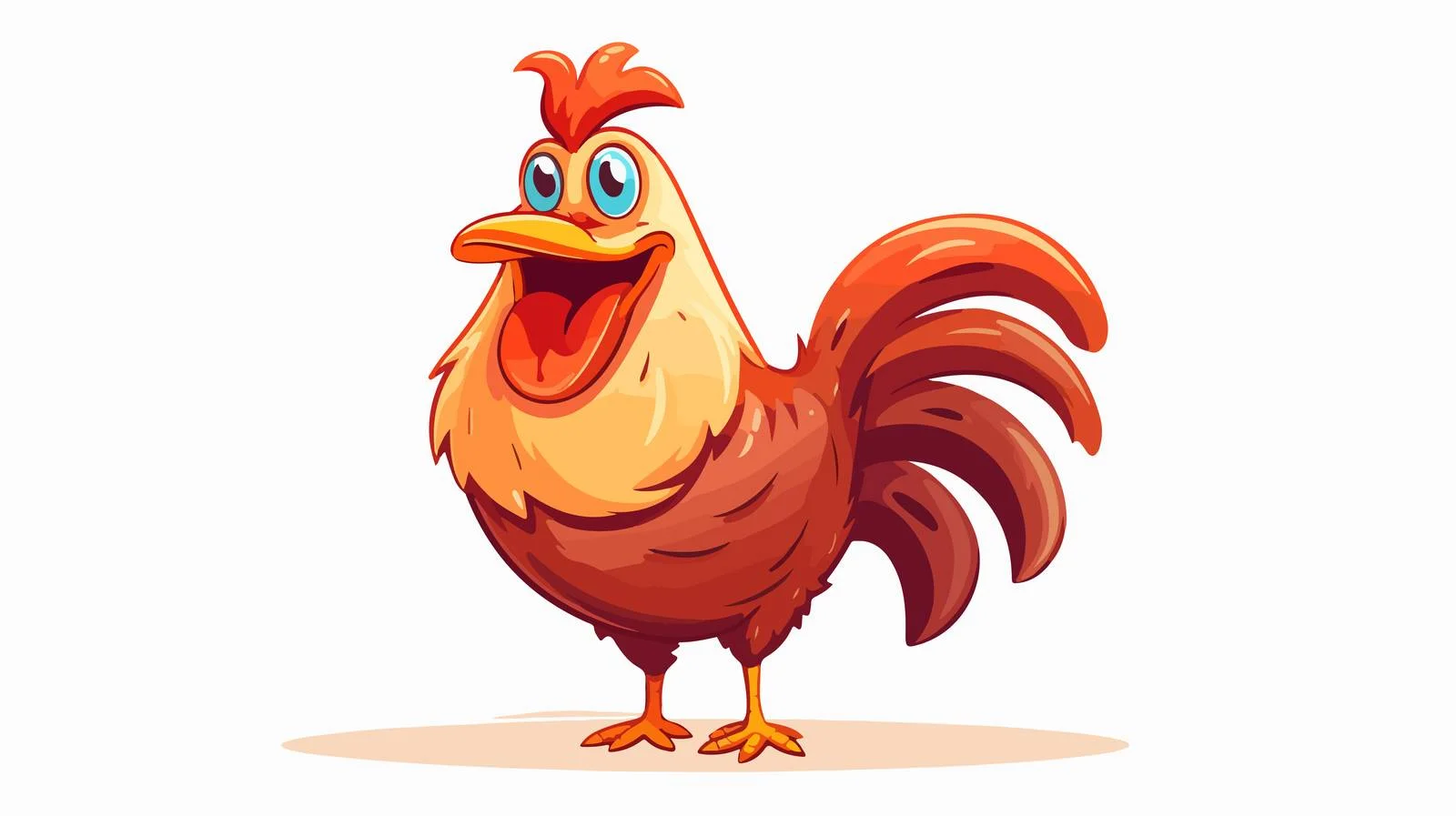 Retro Cartoon Chicken Stock Vector Illustration — free download from Dotvec