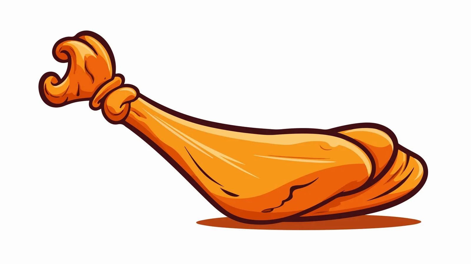 Vintage Cartoon Chicken Leg Illustration — free download from Dotvec