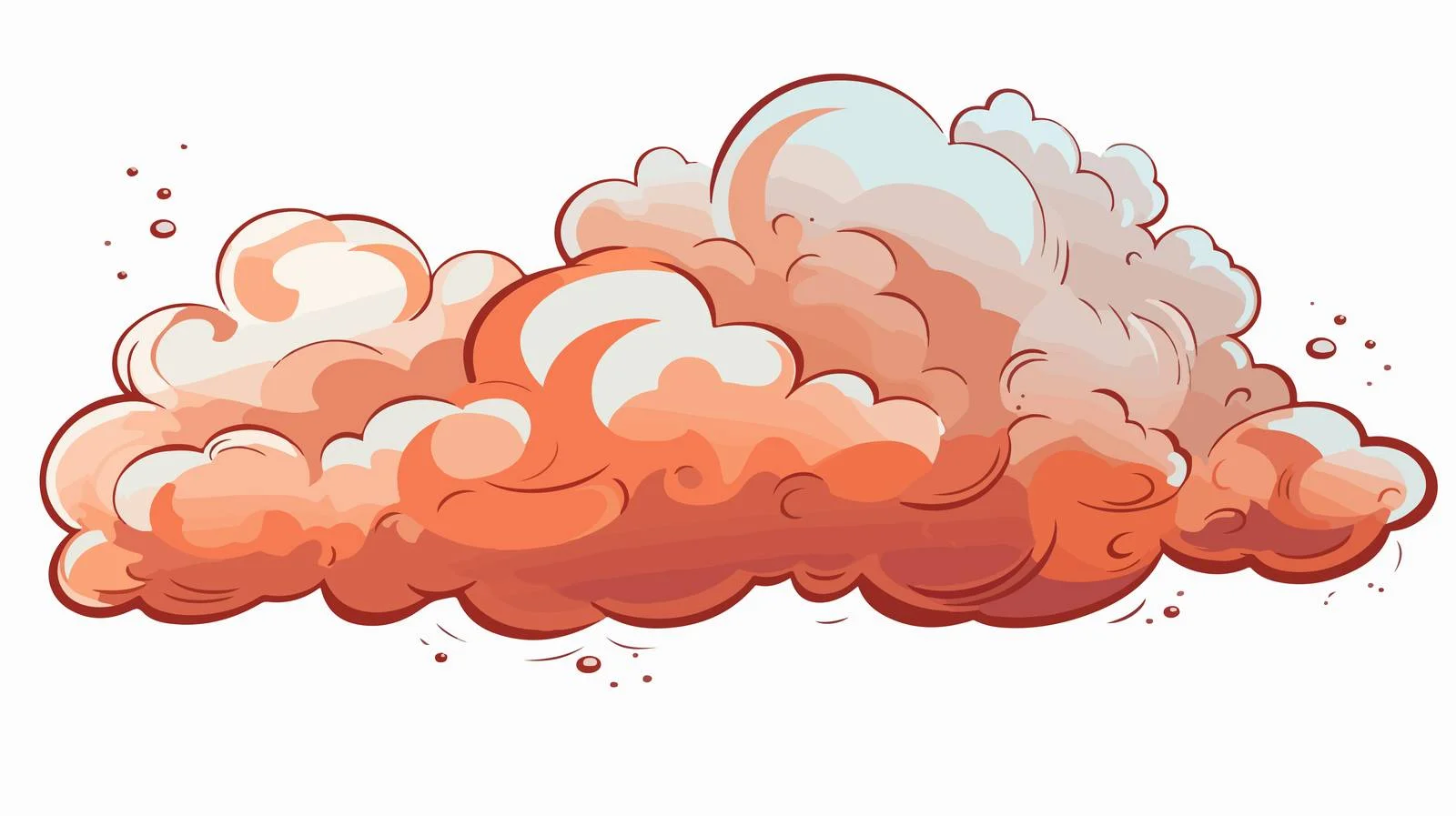 Vintage Smoke Cloud Cartoon Vector Illustration — free download from Dotvec