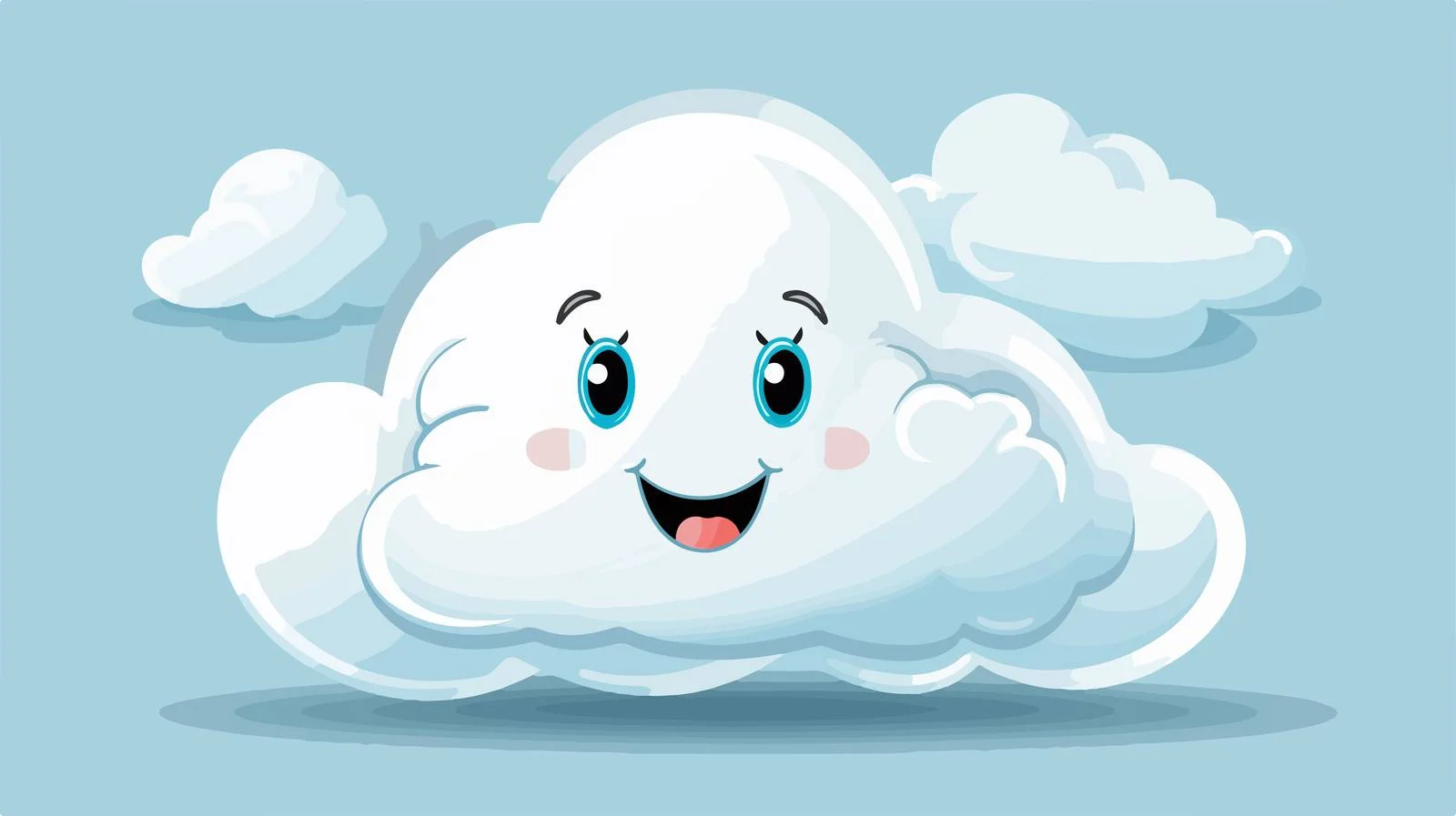 Vintage Cartoon Cloud with Silver Lining — free download from Dotvec