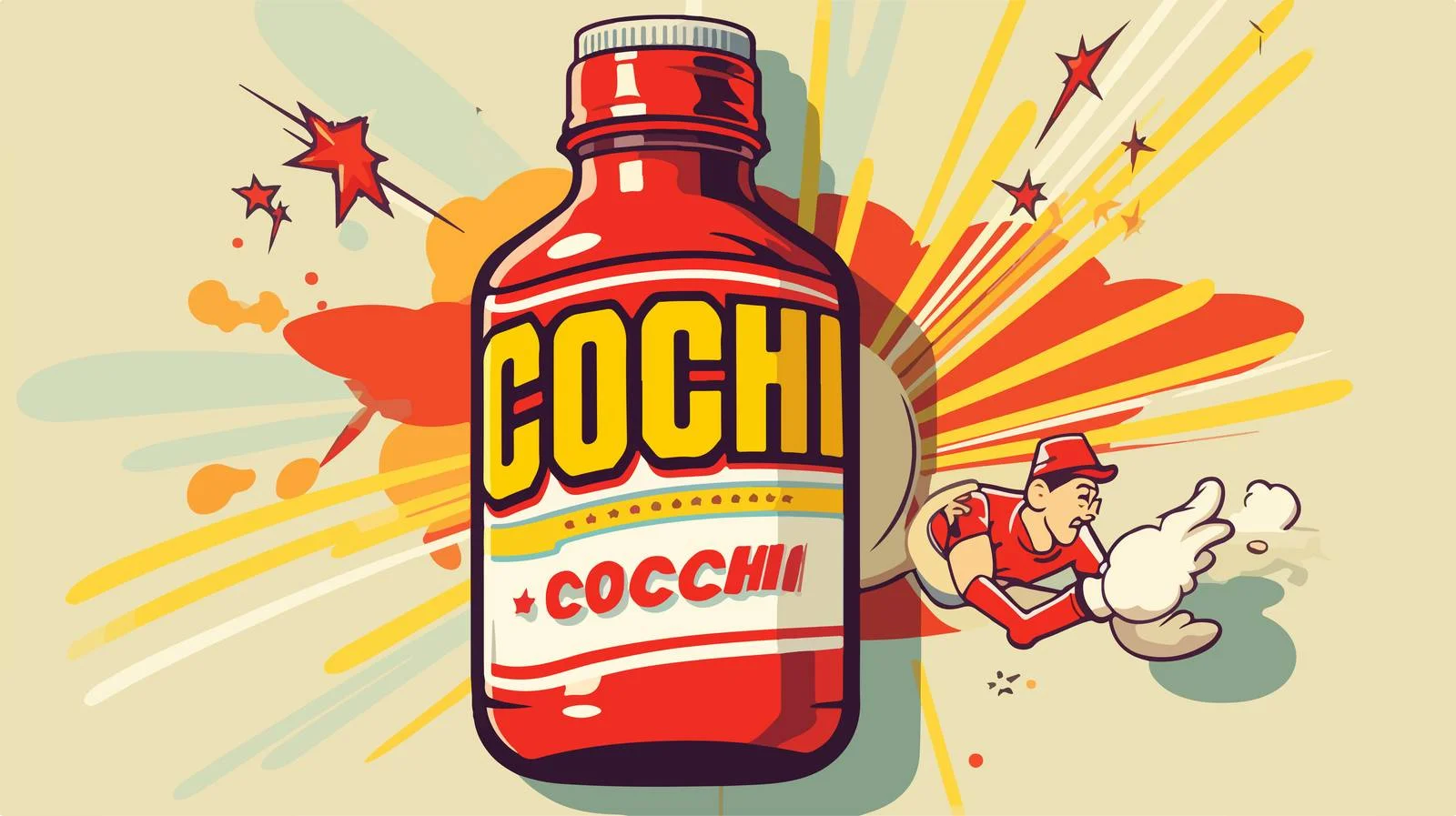 Retro Cartoon Cough Medicine Illustration — free download from Dotvec