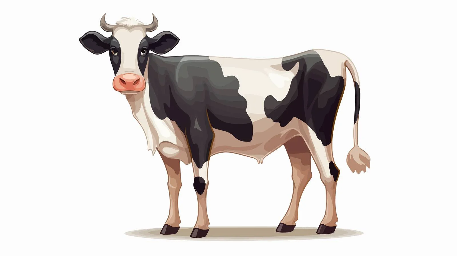 Retro Cartoon Cow Illustration — free download from Dotvec
