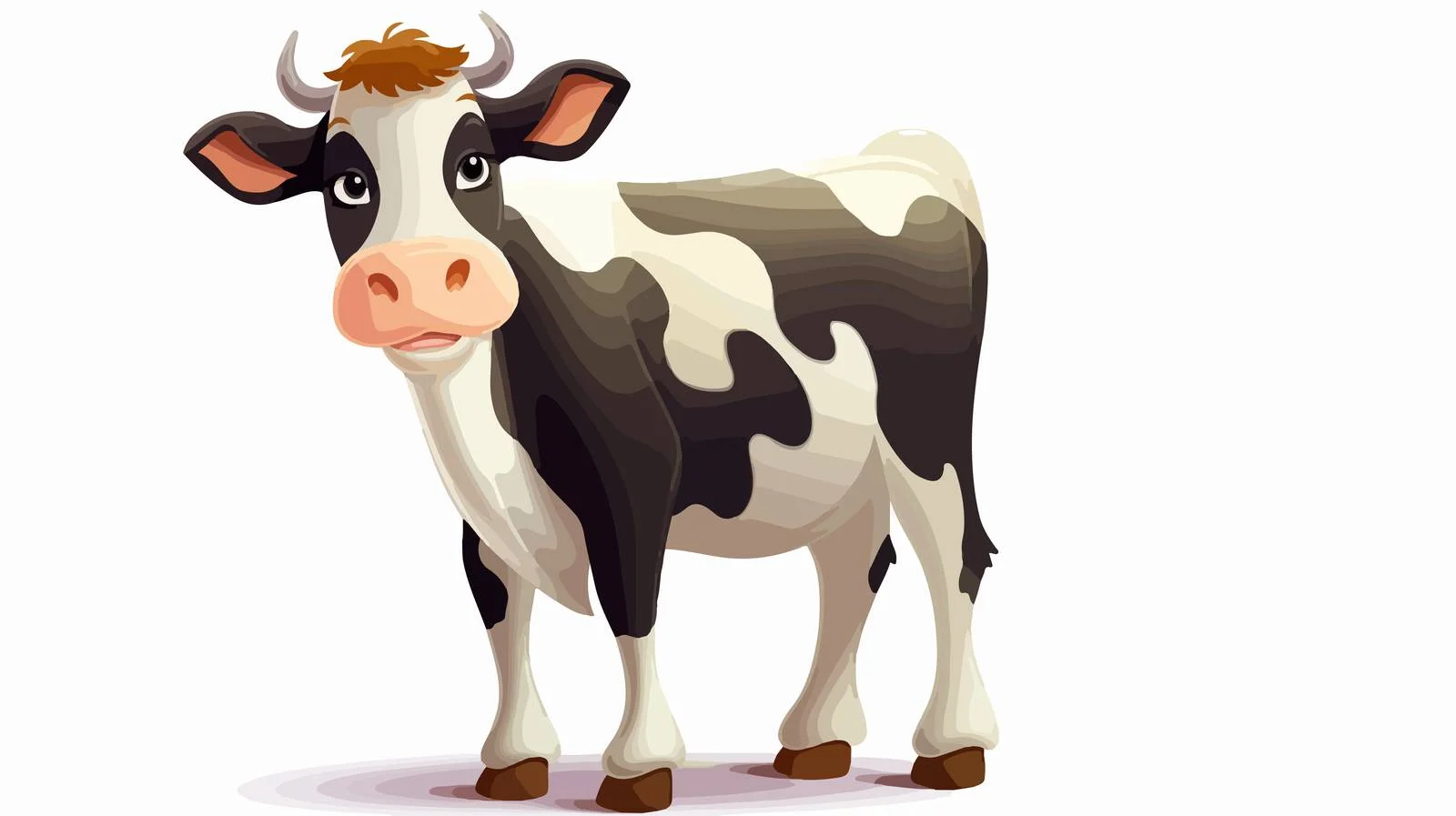Vintage Cartoon Cow Illustration — free download from Dotvec