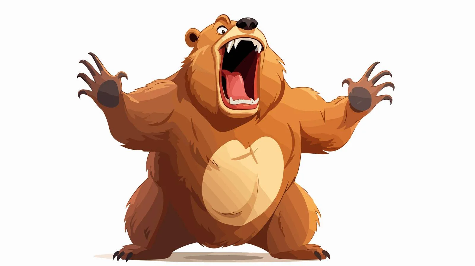 Vintage Crazy Bear Illustration — free download from Dotvec