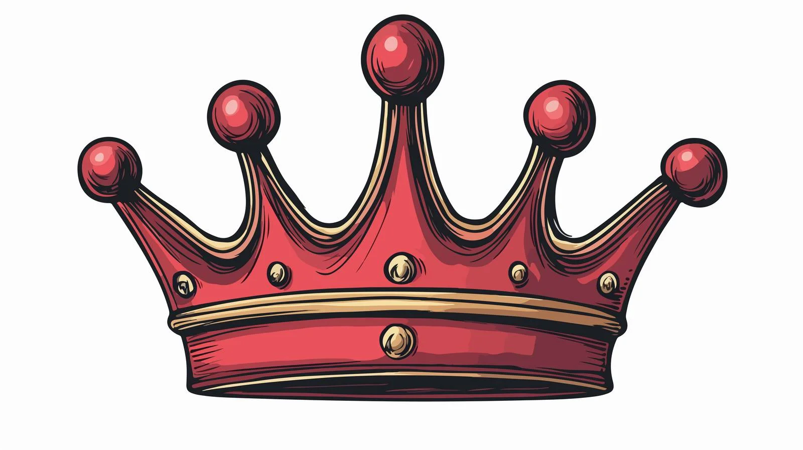Vintage Cartoon Crown Symbol Vector Illustration — free download from Dotvec
