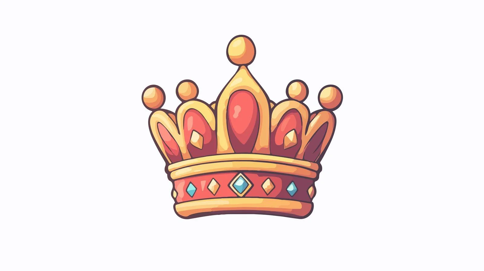 Vintage Cartoon Crown Symbol Vector — free download from Dotvec