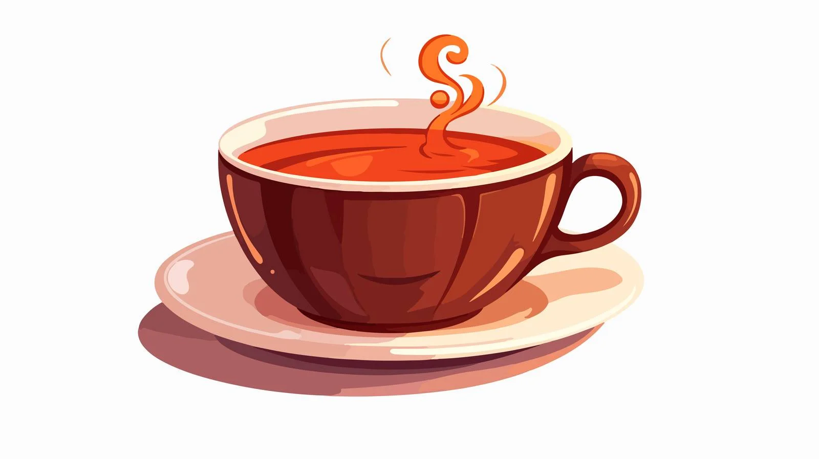 Vintage Cartoon Tea Cup Illustration — free download from Dotvec