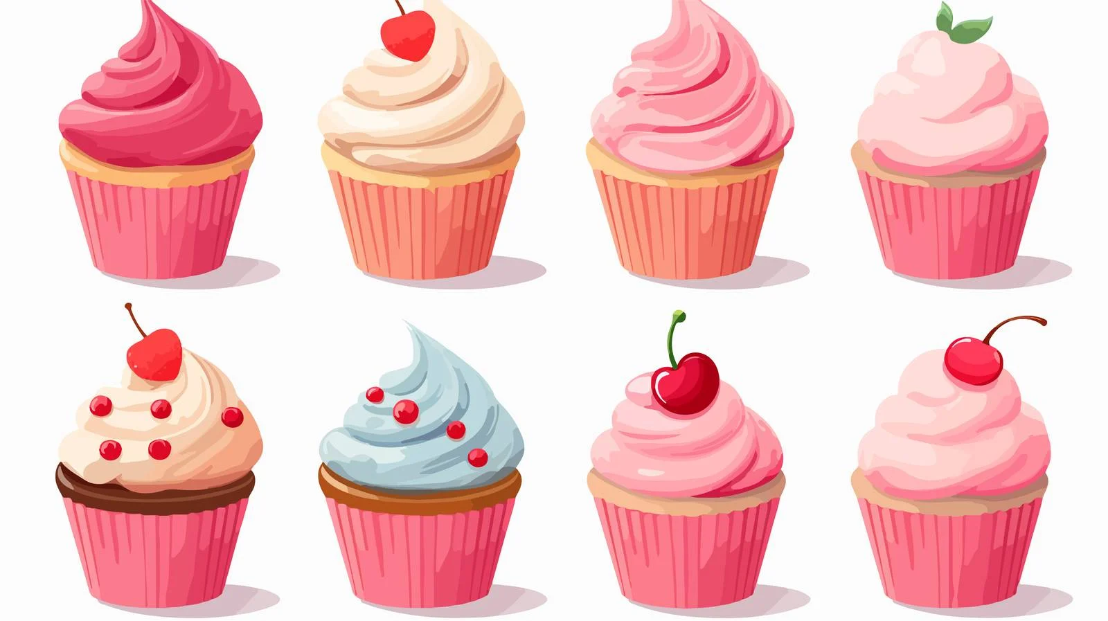 Vintage Cartoon Cupcake Vector Illustration — free download from Dotvec