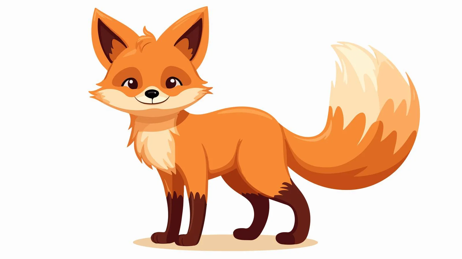 Retro Cute Fox Cartoon Illustration — free download from Dotvec