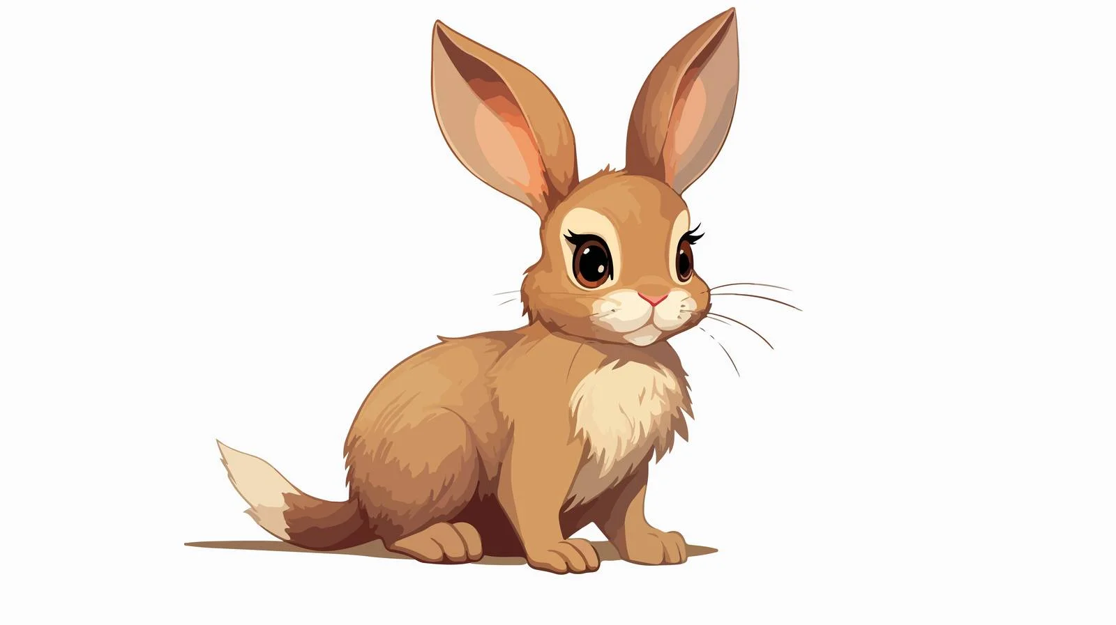 Retro Cute Rabbit Vector Illustration — free download from Dotvec
