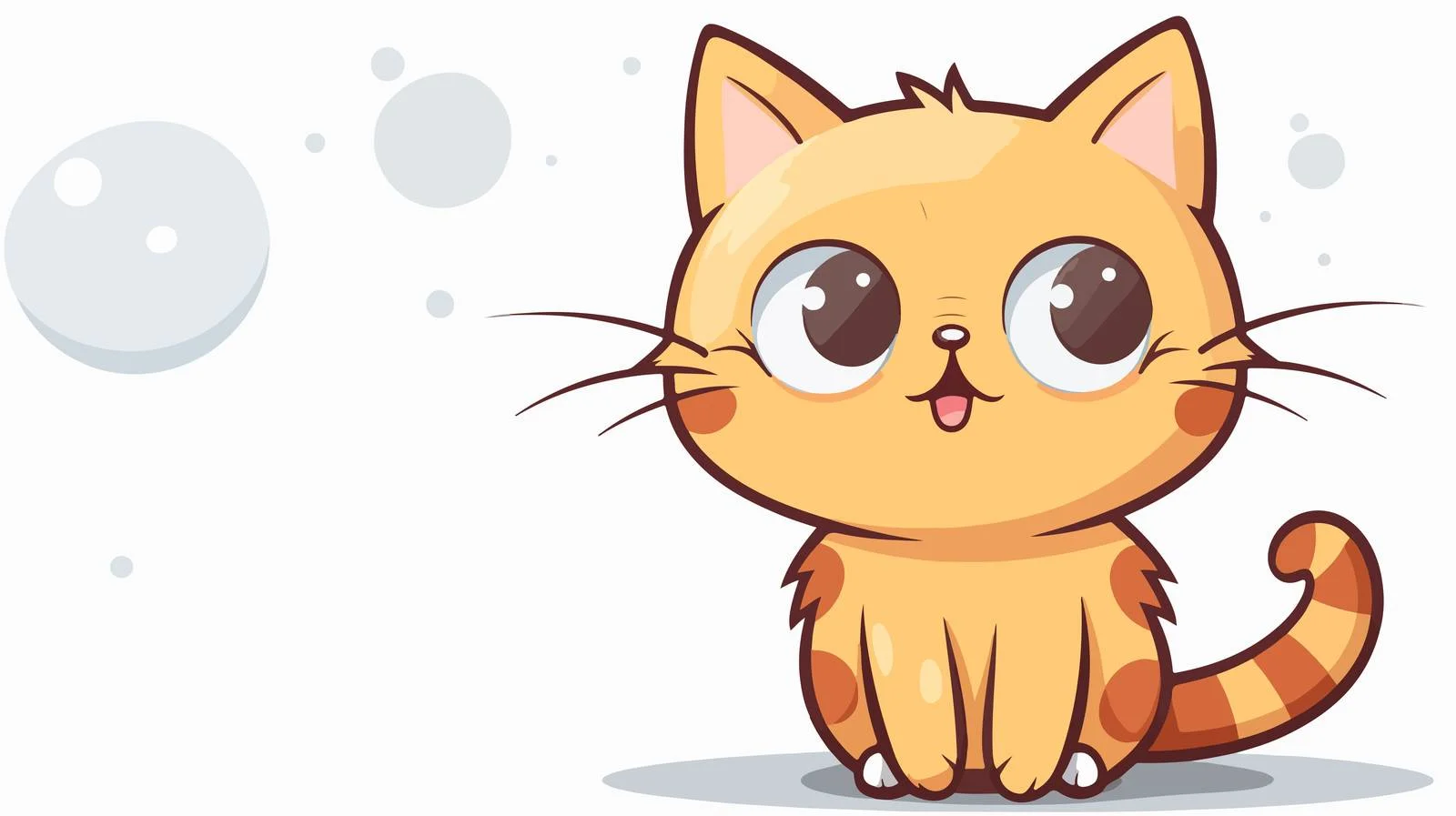 Cute Cat with Speech Bubble Cartoon — free download from Dotvec