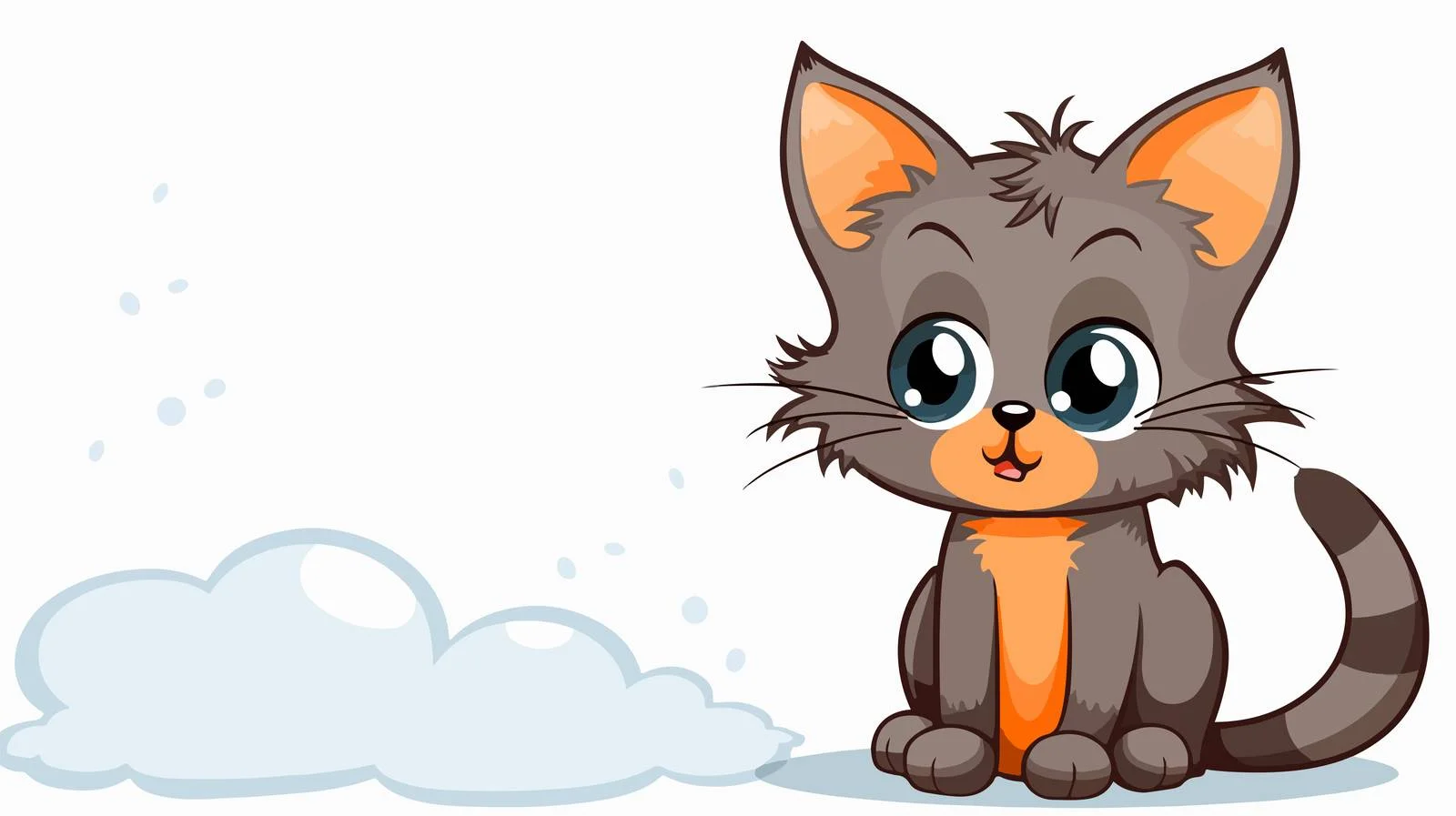 Vintage Cartoon Cat with Speech Bubble — free download from Dotvec