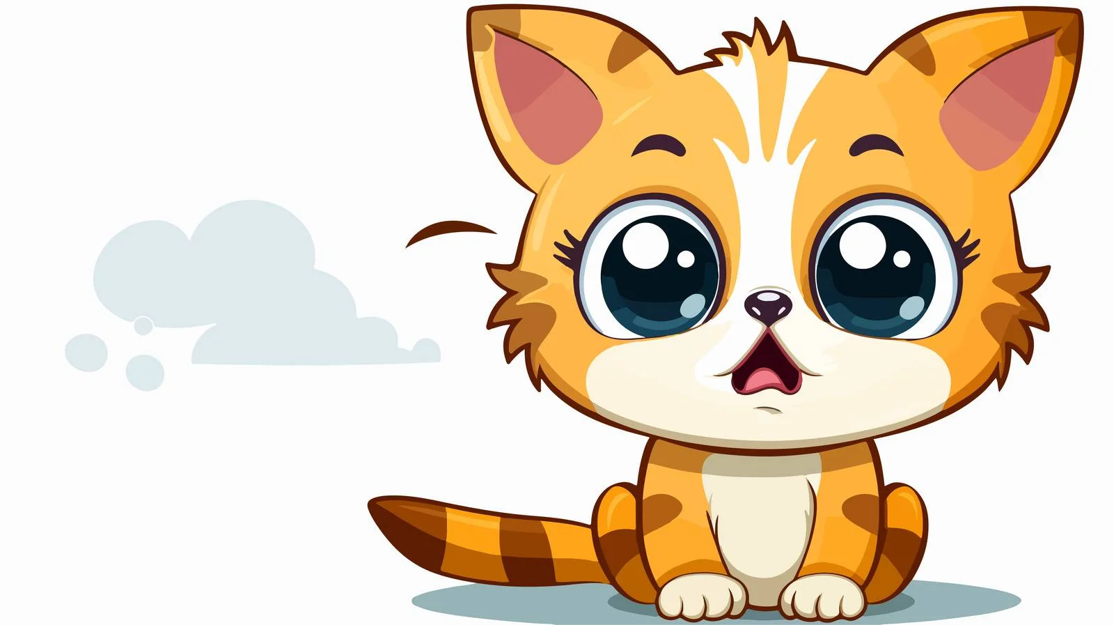 Vintage Cute Cat with Speech Bubble — free download from Dotvec