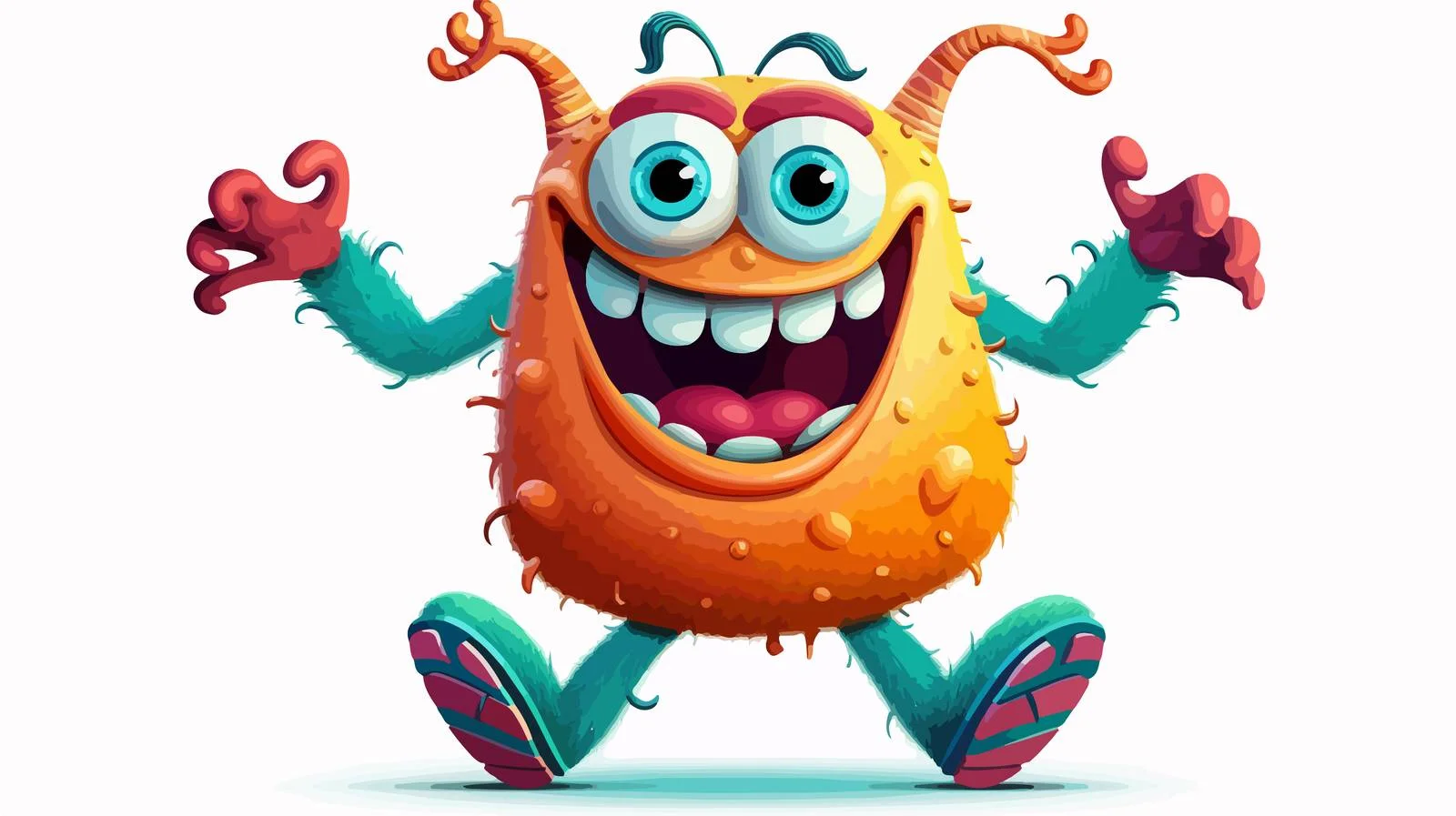 Retro Dancing Monster Cartoon Illustration — free download from Dotvec