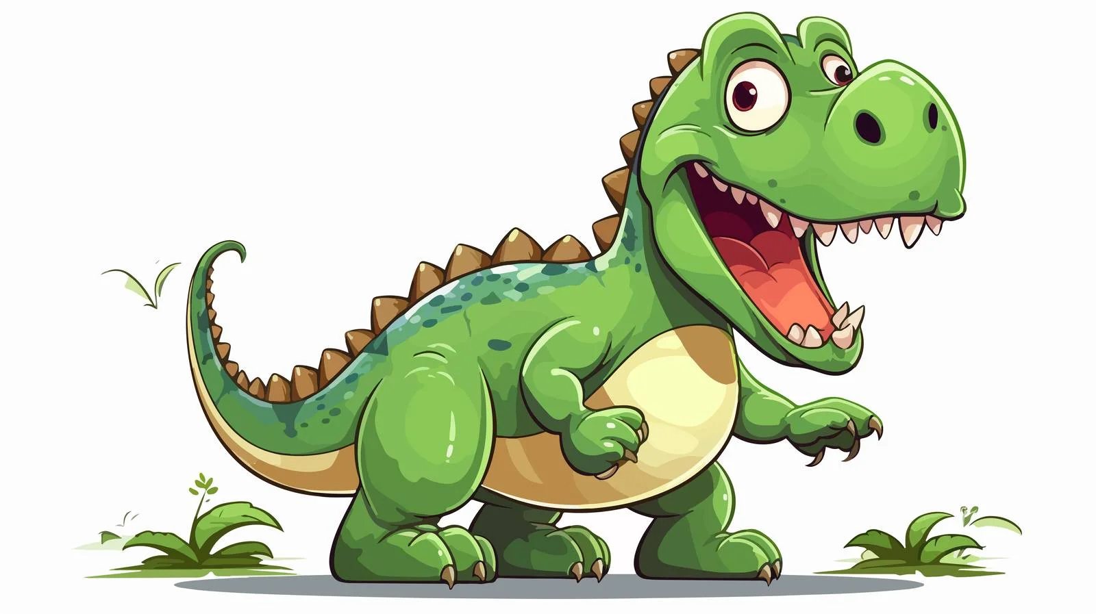 Retro Cartoon Dinosaur Vector Illustration — free download from Dotvec