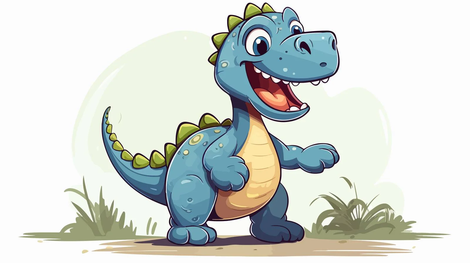 Vintage Cartoon Dinosaur Illustration — free download from Dotvec